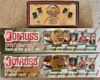 NBA Basketball Cards (top) & Donruss Baseball Puzzle & Cards
