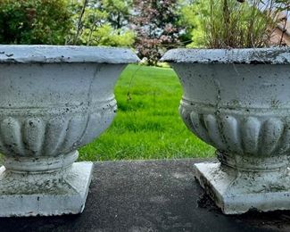 (2) Cement Planters