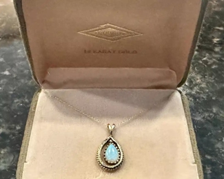 14K Opal Necklace