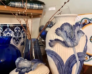 Fitz & Floyd Vase & Trinket Box