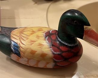 Wooden duck decor.