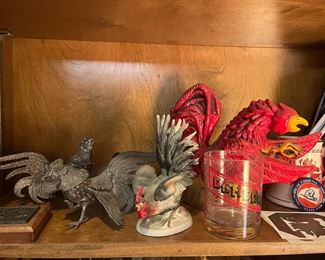 Several Gamecocks figurines, memorabilia.
