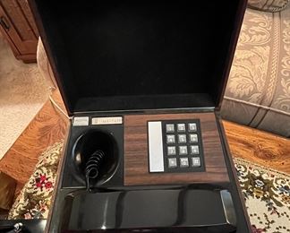 Deco-Tel Executive Box Telephone - Black and Faux Wood.   Pretty cool!  