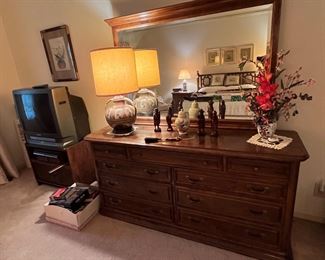 Matching dresser for the bedroom suite.