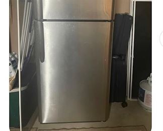 Garage stainless steal  fridge- 5 years old 
