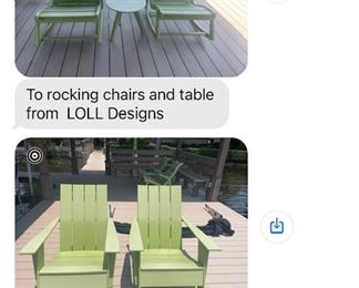 LOLL exterior porch chairs 