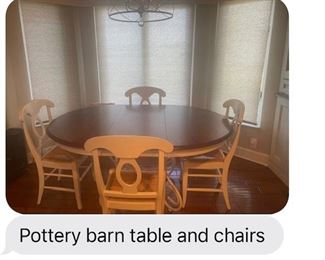 Pottery Barn Kitchen table and chairs 