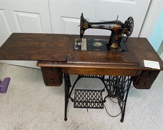 Antique Singer pedal sewing machine.
