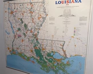 Wall size Louisiana map