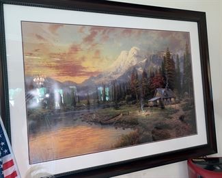 Thomas Kincaid framed print signed and numbered