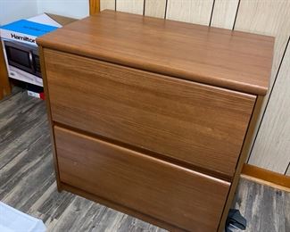 Two drawer filing cabinet available to review by request