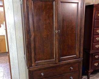 Bassett entertainment armoire with electrical power strip available to view by request