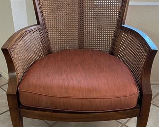 Stunning Caned Barrel Chair  pair
