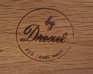 Vintage Drexel Meridian Dresser w Marble Inlay Top