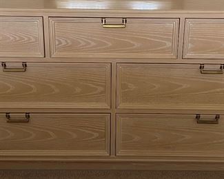 Vintage Drexel Bedroom Set: Dresser w Mirror, Headboard w Frame and 1 Nightstand