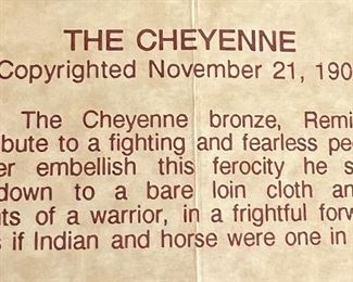 Bronze The Cheyenne by Frederic Remington Reproduction