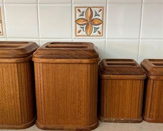 Vintage Kalmar Teak Canister Set  