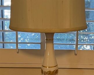 Vintage Gold and White Lamp