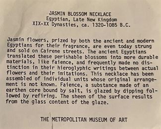 MMA Jasmin Blossom Necklace Egyptian