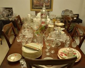 Dining table, China, crystal, ...