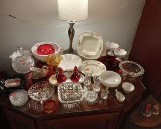 Ruby Red, Milk Glass, crystal, ...