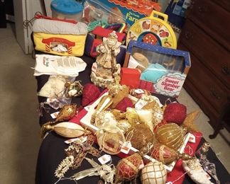 Vtg. toys and Christmas, ...