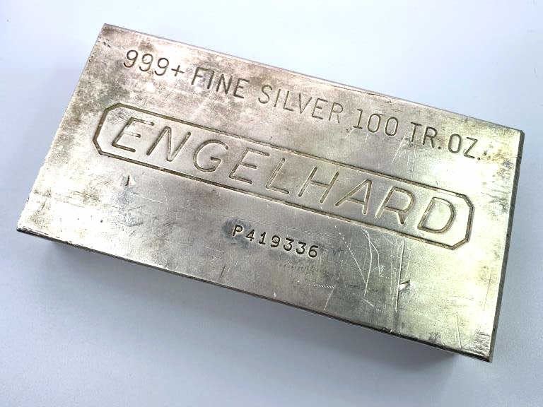 100oz Engelhard Silver Bar .999, Vintage