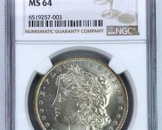 1883-O MS64 Morgan Silver Dollar, NGC Hi-Grade