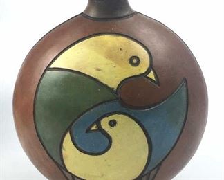 Vintage S. Moncada Peru Pottery Artist Signed