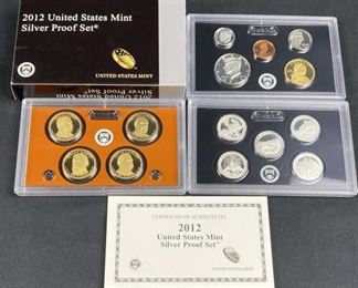 2012 U.S. Silver Proof Coin Set in Box