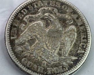 1876-S Seated Liberty Silver Quarter, U.S.