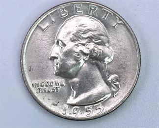1955-D Washington Silver Quarter, Uncirculated