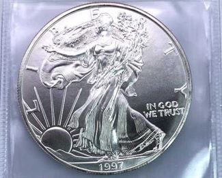 1997 American Silver Eagle, 1oz .999, BU