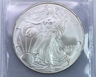 2007 American Silver Eagle, 1oz .999, BU