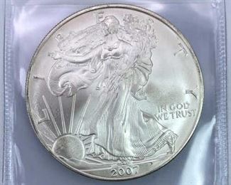 2007 American Silver Eagle, 1oz .999, BU