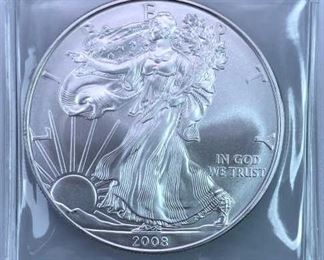 2008 American Silver Eagle, 1oz .999, BU