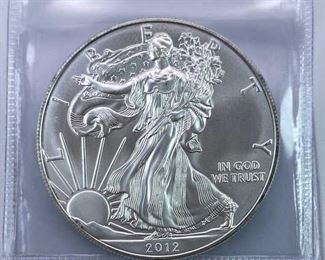2012 American Silver Eagle, 1oz .999, BU