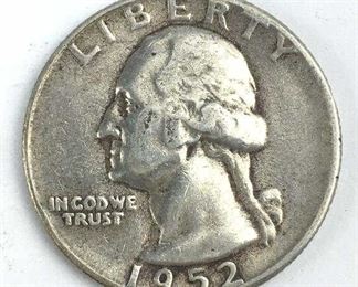 1952 Washington Silver Quarter, U.S. 25c