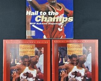 (3) 1994-95 Rockets Champions Souvenir Mags