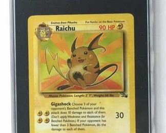 1999 Pokemon Raichu, Fossil Rare SGC 6