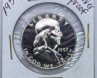 1957 Silver Proof Franklin Half Dollar