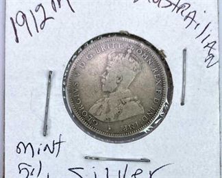 1912-M Silver Australian Shilling
