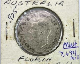 1941 Silver Australian Florin