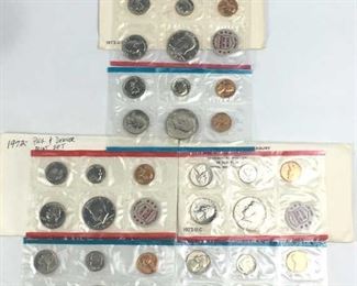 (3) 1972 US Mint Uncirculated Coin Sets