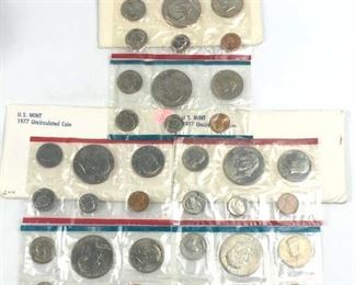 (3) 1977 US Mint Uncirculated Coin Sets