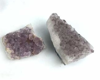 (2) Amethyst Druzy Crystals