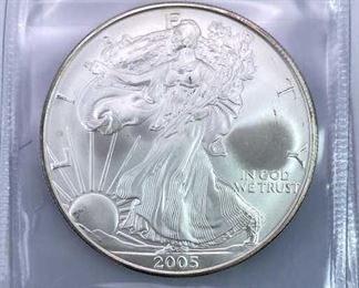 2005 American Silver Eagle, 1oz .999, BU