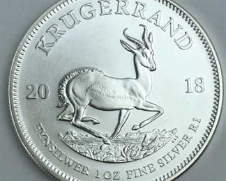 2018 Silver 1oz Kreugerrand .999