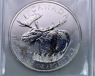 2012 Canada Silver Moose .9999, 1oz