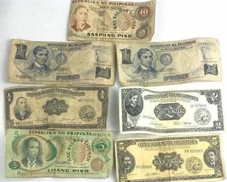 (7) Vintage Philippines Bank Notes